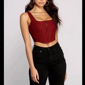 Hook and Eye corset crop top